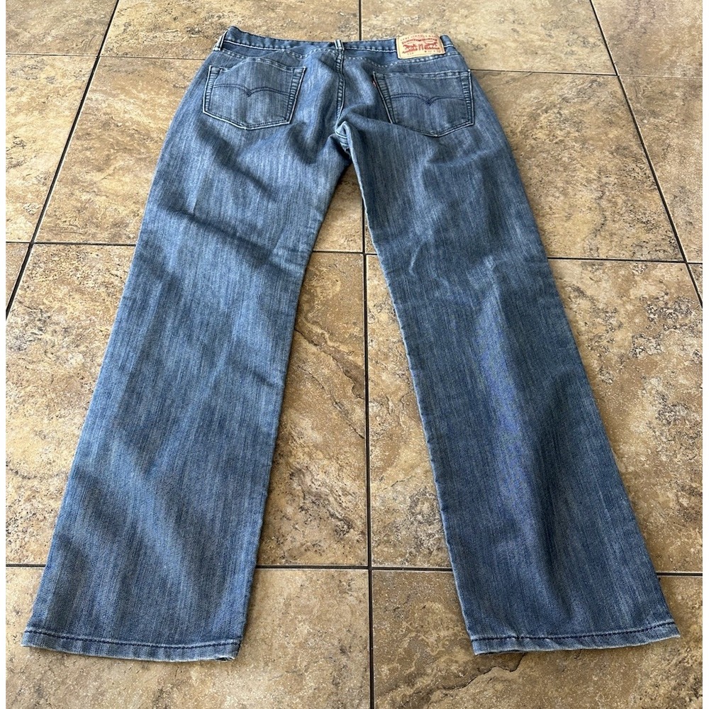 Levis 514 Jeans Mens 32x32 Slim Straight Blue Denim Pants 100% Cotton - Picture 4 of 7